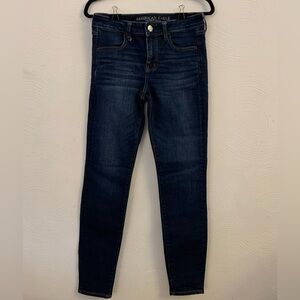 American Eagle - Size 10 Long (fits like 6/8) - Women's Dark Blue Skinny Jeans
